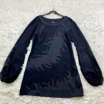 KATE MOSS TOPSHOP 미니 원피스 튜닉 볼륨 소매 블랙