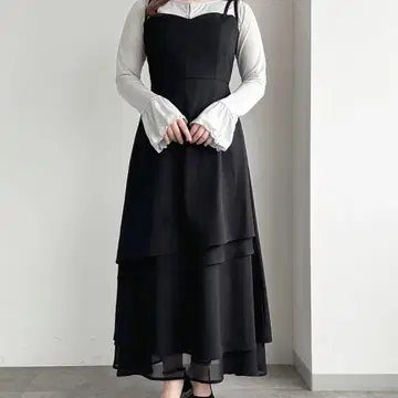 아프레 주르 아지메 티어드 프릴 원피스