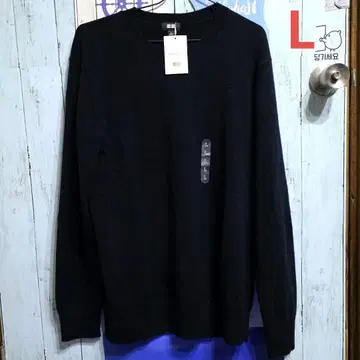 유니클로 캐시미어 크루넥 스웨터 네이비 L