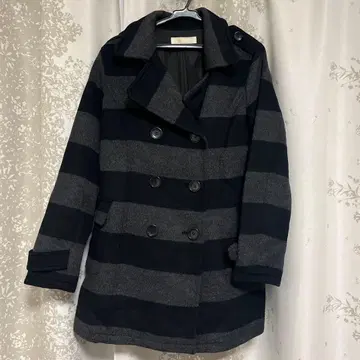 내추럴 뷰티 베이직 트위드 코트 가을/겨울 코트 보더 두꺼운 원단