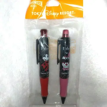 도쿄 디즈니 리조트 할로윈 펜 세트 미키 체셔 고양이