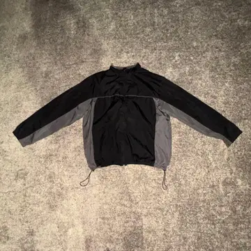 나일론 자켓 블랙/그레이 풀 집업