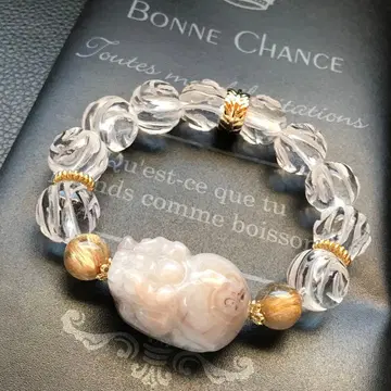 마노 비휴와 루틸 팔찌 15.4cm