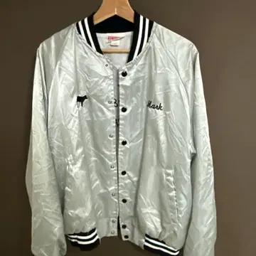 80s 나일론 바시티 자켓 L