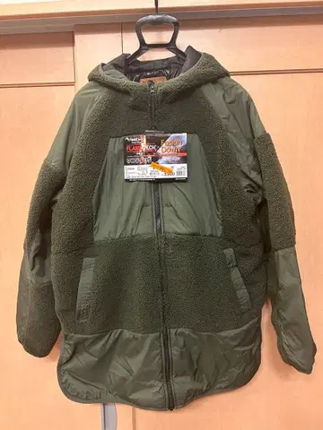 택 포함 새상품 워크맨 플리스 몬스터 후드티 그린/F