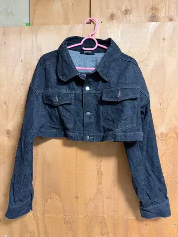 ENVYM 다크 데님 크롭 자켓
