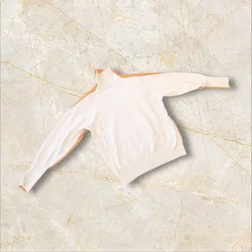 긴팔 니트 맨투맨 터틀넥 오렌지 화이트 프리 사이즈