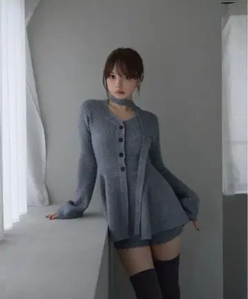 당일 발송 가능 andmary Dahlia 튜닉 세트업 그레이