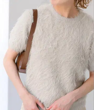 Spick&Span 페더얀 하프 슬리브 니트 그레이B 시착만 한 상품