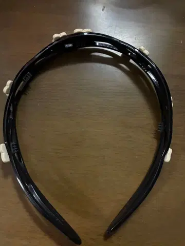 블랙 꽃 모티브 헤어밴드