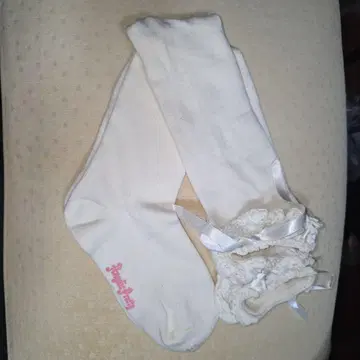 Angelic Pretty 화이트 레이스 니하이 삭스 삭스