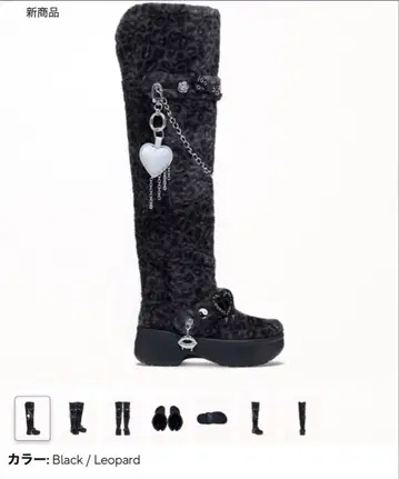 (Crocs) 클래식 언퍼게터블 레오파드 니하이 부츠