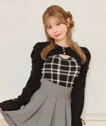 apres jour 소매 리본 니트 앙상블