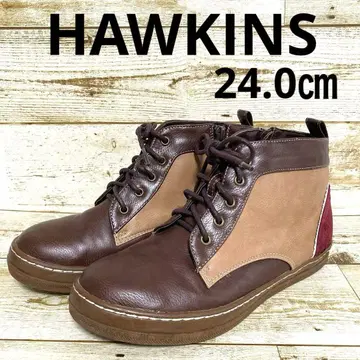 HAWKINS 호킨스 사이드 지퍼 콤비 레이스업 부츠 24.0cm