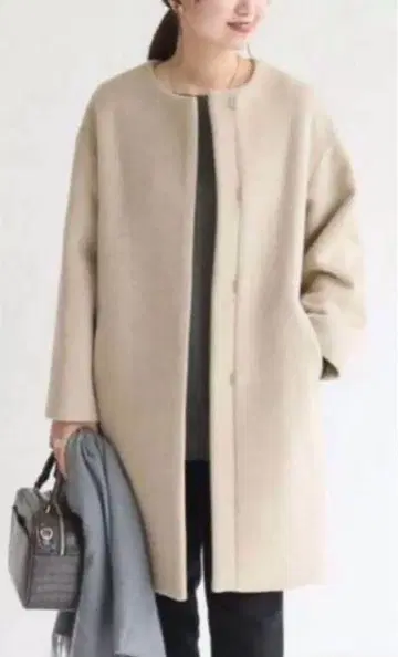 이에나 IENA 램스울 노카라 코트