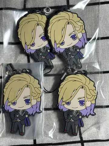 애니메이션 캐릭터 스트랩 4개 세트