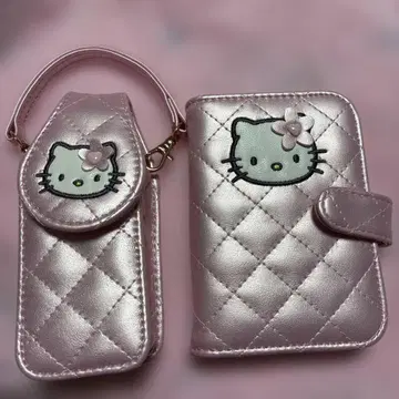 키티 퀼팅 립 케이스 & 카드 케이스