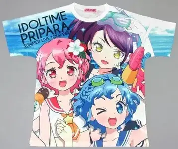 풀 그래픽 T셔츠 프리파라 크리스마스 드림 라이브 2016 B