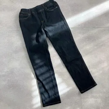 데님 스트레치 데님 스키니 청바지 다크 네이비 ll 빅 루즈핏