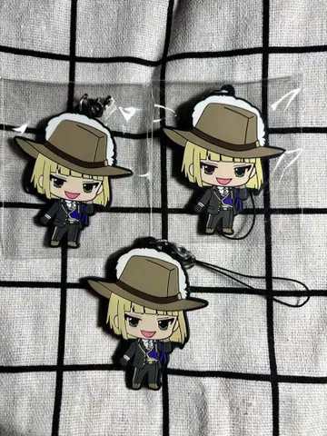 애니메이션 캐릭터 러버 스트랩 3개 세트