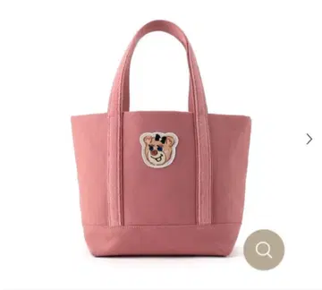 러브러리 바이 페이러 올드 테디걸 와펜 토트백 핑크