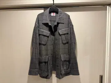 SON OF THE CHEESE 그레이 체크 무늬 자켓 L 사이즈