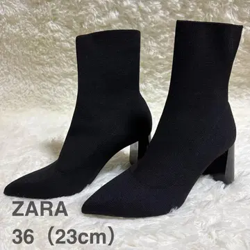 [ ZARA ] 니트 스트레치 삭스 숏부츠 ( 36 ) 23.0cm