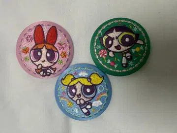 파워퍼프걸 자수 캔뱃지