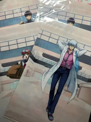 은혼 3년 Z반 긴파치 선생님 스탬프 랠리 특전 클리어 파일 4장 세트