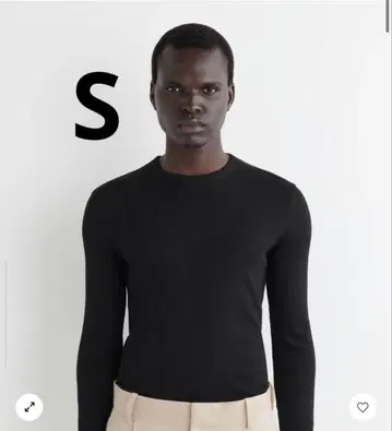 COS 슬림 리브 코튼 긴팔 t셔츠 슬림 핏