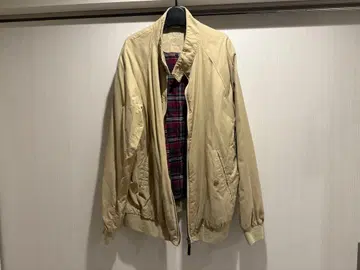C&A 체크 안감 해링턴 자켓 베이지 L 사이즈 유럽 구제 의류