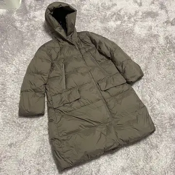 유니클로 플러스J 질 샌더 다운 코트 사이즈 XL 다크 브라운