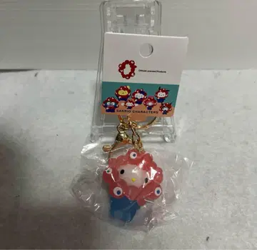 산리오 미야쿠미야쿠 입체 마스코트 클리어 컬러 키링 키티