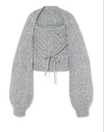 ANDMARY Heart cable knit set