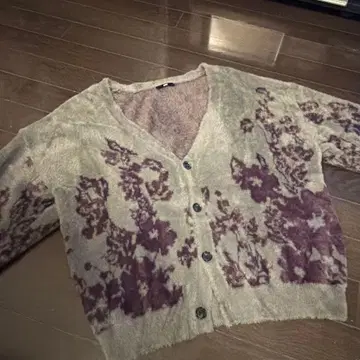 HARE 가라 샤기 니트 가디건