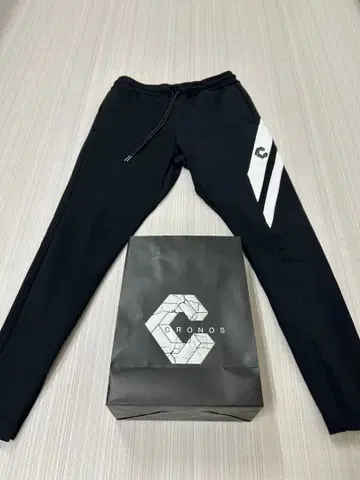 CRONOS 블랙 조거 팬츠