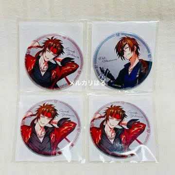 전국 BASARA 사나다 유키무라 다테 마사무네 캡슐 복권 캔뱃지 세트