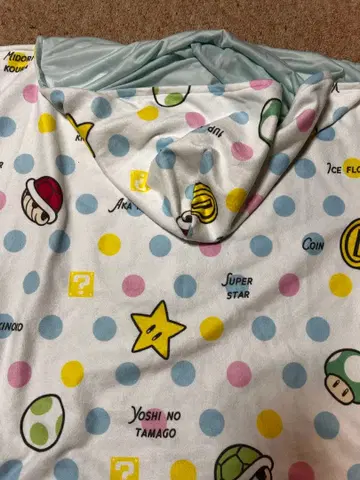 슈퍼 마리오 후드 부착 타월