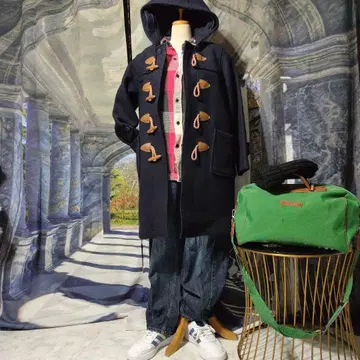 McGREGOR 새상품급 네이비 더플 코트 울 혼방