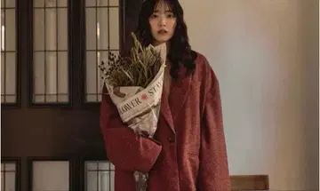 Mideal tweed over jacket / Red