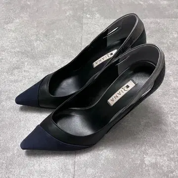 다이애나 미인 펌프스 8.5cm 힐 블랙 네이비