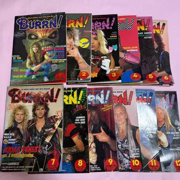 BURRN! 헤비 메탈 매거진 1986년 묶음 판매 12권 세트