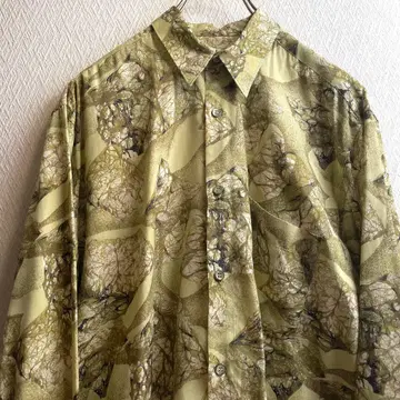 레트로 구제 의류 셔츠 패턴 셔츠 올 패턴 디자인 셔츠 긴팔