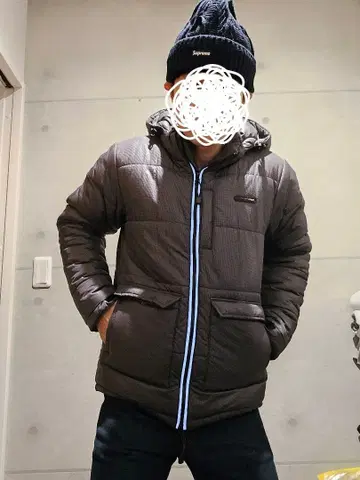 그레이 후드 부착 라파예트 Lafayette 다운 자켓