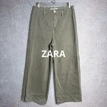 ZARA 와이드 팬츠 가우초 팬츠 카키 밀리터리