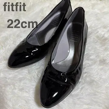 [fitfit] 새상품급 에나멜 웨지솔 펌프스 블랙 22cm
