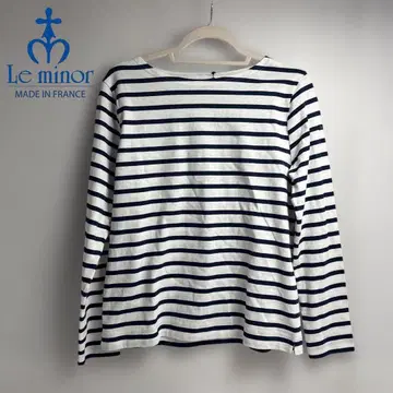 르 미노르 보더 바스크 셔츠 긴팔 L 사이즈 롱T