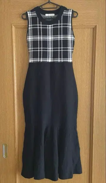 택 포함 ROYAL PARTY 체크 무늬 리본 원피스 F 사이즈