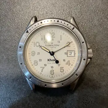 해밀턴 카키 9443 화이트 다이얼 작동 정지