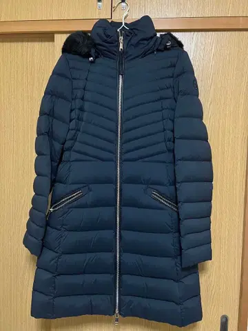 네이비 퀼팅 다운 자켓